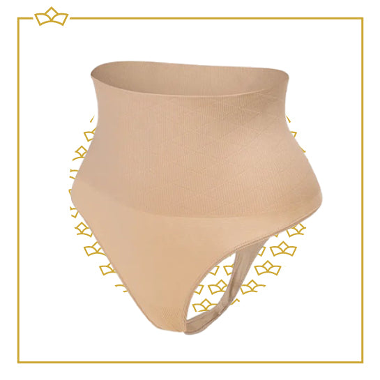 ATTREZZO® Butt lifter onderbroek - String - Billen lift broekje - Shapewear voor taille - Baleinen - Beige - Maat S