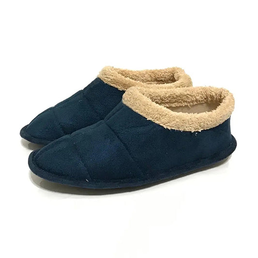 ATTREZZO® Hausschuhe mit Warmfutter - Hohes Modell - Blau - Größe 40 - Hausschuhe - Immer warme Füße! 