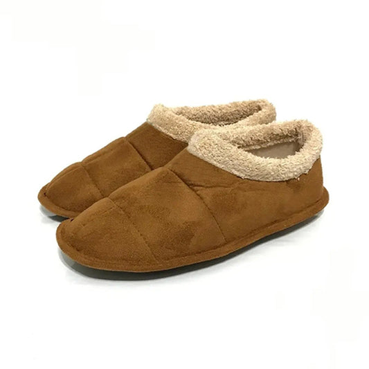 ATTREZZO® Hausschuhe mit Warmfutter - Hohes Modell - Camel - Größe 41 - Hausschuhe - Immer warme Füße! 