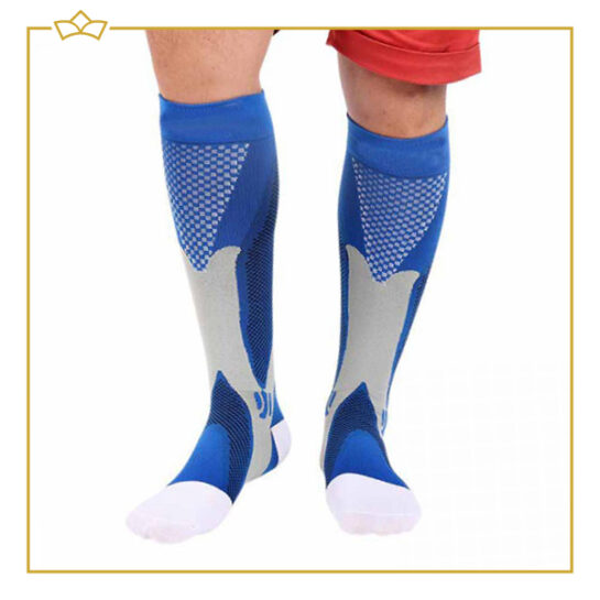 ATTREZZO® Compressie Sportsokken - Blauw - Maat 36-40 - S/M