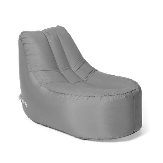 Mr. E-zy Chair - Light Grey - Zelf opblaasbaar - Zitzak - Inclusief krachtige Powerbank & Draagzak