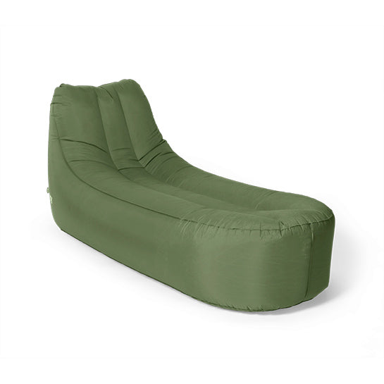 Mr. E-zy Lounger - Army Green - Zelf opblaasbaar - Zitzak - Inclusief krachtige Powerbank & Draagzak