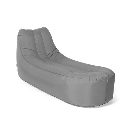 Mr. E-zy Lounger - Light Grey - Zelf opblaasbaar - Zitzak - Inclusief krachtige Powerbank & Draagzak