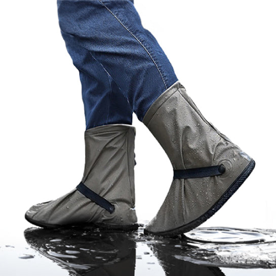 ATTREZZO® Regen overschoenen – duurzaam - Hoog model – Waterdicht en anti slip – Bruin - Maat 36-37