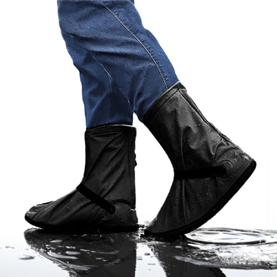 ATTREZZO® Regen overschoenen – duurzaam - Hoog model – Waterdicht en anti slip – Zwart - Maat 38-39