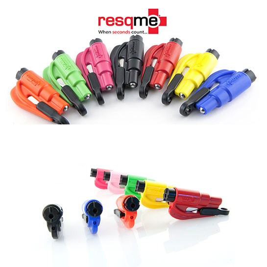 ResQme® Noodhamer - Sleutelhanger - Origineel - Reddingshamer - Auto Hamer - Zwart