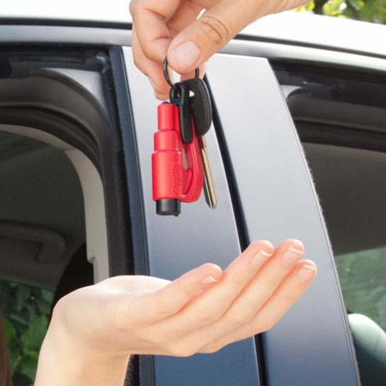 ResQme® Noodhamer - Sleutelhanger - Origineel - Reddingshamer - Auto Hamer - Rood