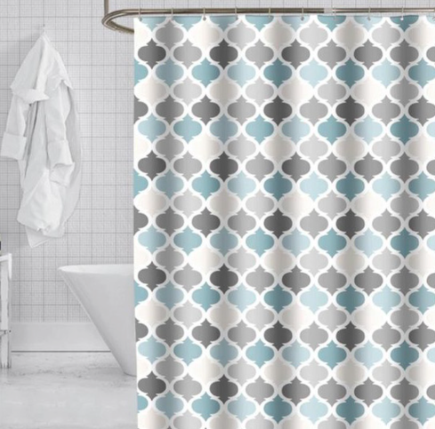 ATTREZZO® Duschvorhang Retro – 180 x 180 cm