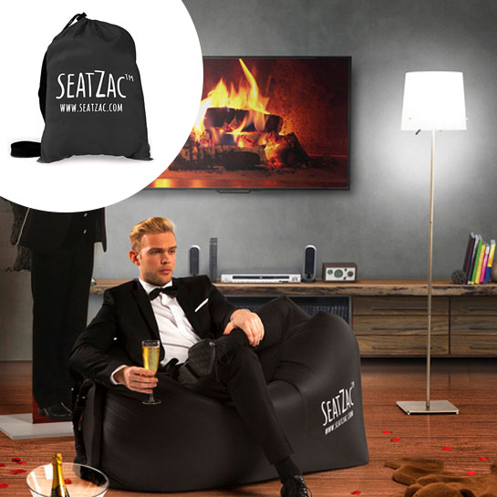 SeatZac – Chill bag zitzak – Luchtkussen - Zwart