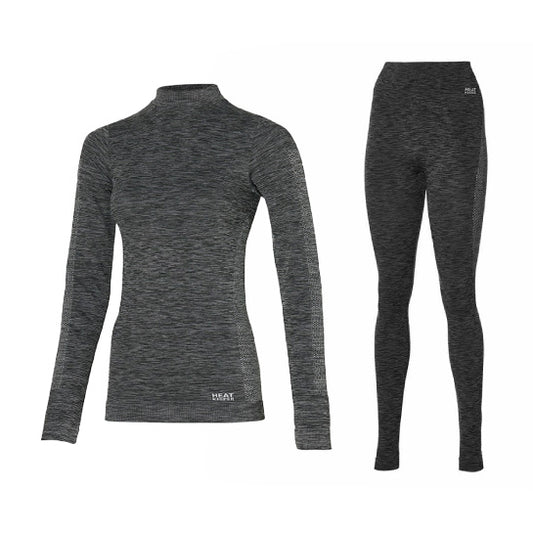 ATTREZZO® Premium Thermobekleidung Damen – Set aus Thermohose und Thermoshirt – Größe M – Thermounterwäsche