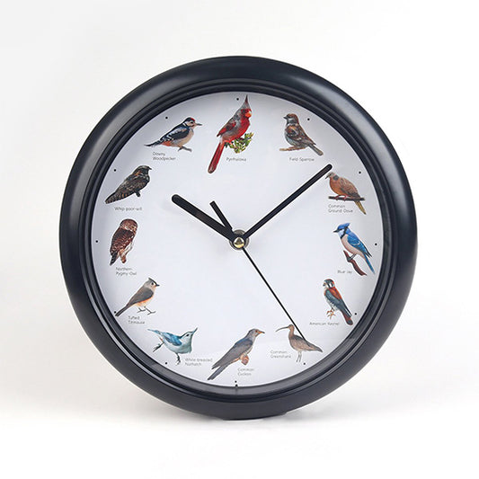 ATTREZZO® Wandklok met vogelgeluiden - Birdsong klok