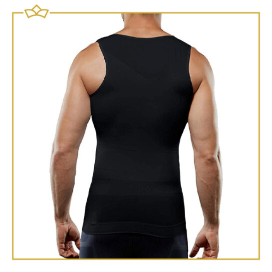 ATTREZZO® Corrigerend hemd mannen – Shapewear - Maat M - Zwart